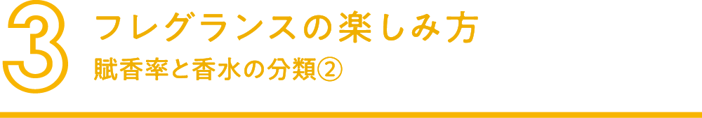 3.フレグランスの楽しみ方 賦香率と香水の分類②