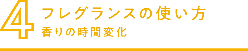 4.フレグランスの使い方 香りの時間変化