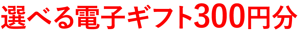 選べる電子ギフト300円分