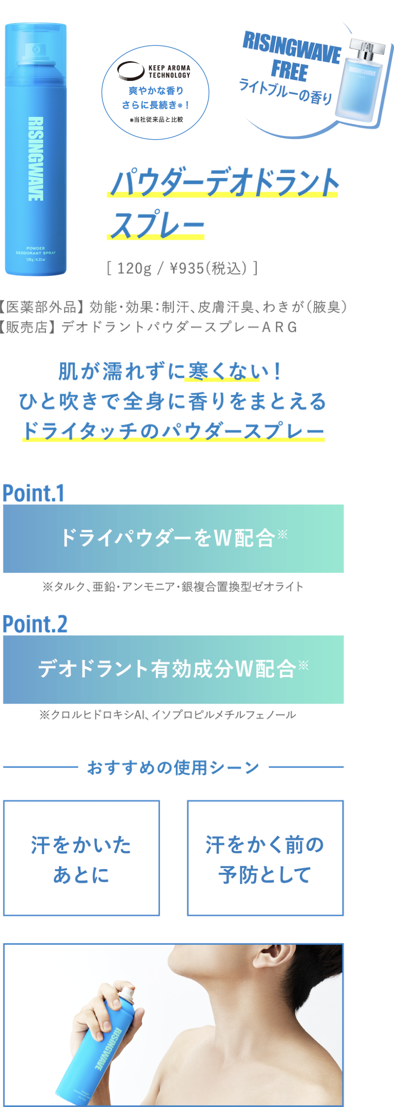 パウダーデオドラントスプレー