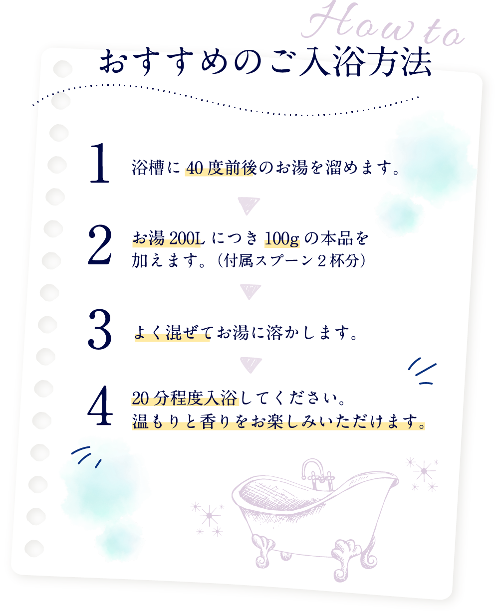おすすめのご入浴方法